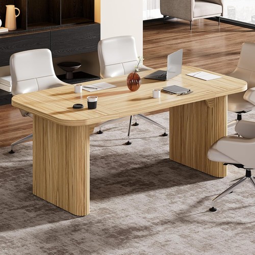 5ft wooden conference table - ,